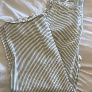 Madewell High Rise Striped Jeans